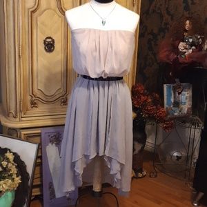 Womens Neutral dress sz 4-8 Med CHARLOTTE RUSSE Sleeveless B3 high low